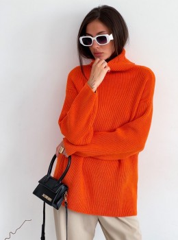 High Neck Pullover "Lika" (Orange)