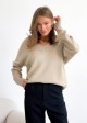 V-neck sweater "Miranda" (Beige)