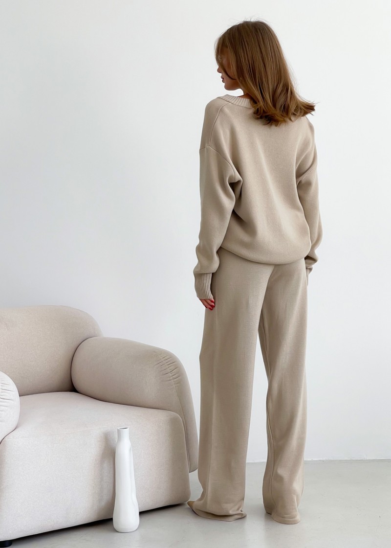 V-neck sweater "Miranda" (Beige)